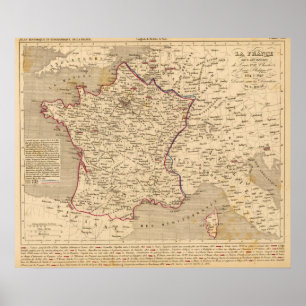 Poster La France 1814 um 1840