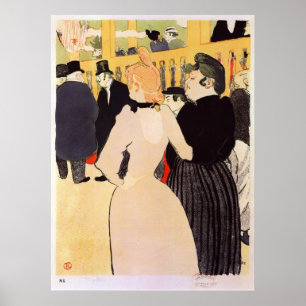 Pôster la Goulue e sua irmã por Toulouse-Lautrec