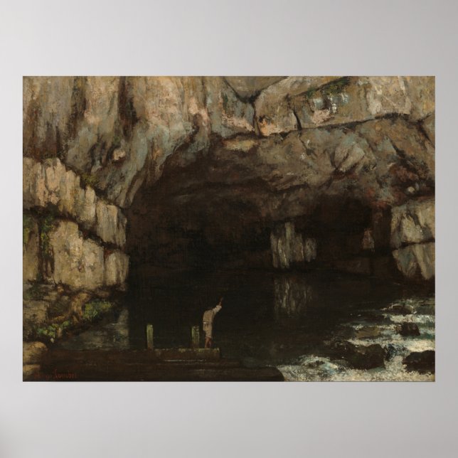 Poster La Grotte de la Loue - Gustave Courbet Fine Art (Frente)