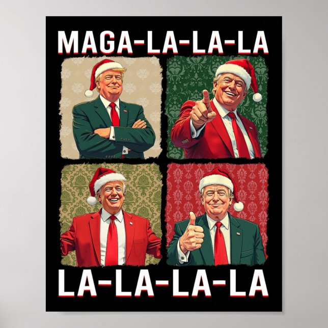 Poster La La Donald Trump Potus 47 Natal Feio 3 (Frente)