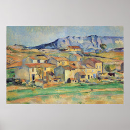 Poster La Montagne Sainte-Victoire - Paul Cezanne - c1886