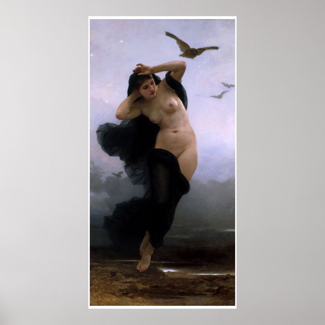 Pôster La Nuit William-Adolphe Bouguereau (Frente)