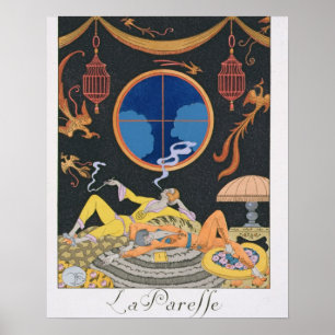 Pôster La Paresse, 1924 (impressão do pochoir)