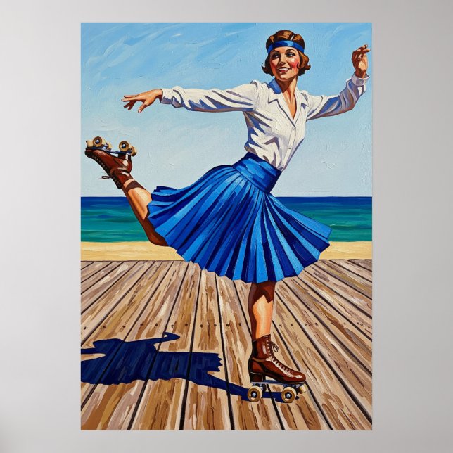 Poster LA PATINEUSE À ROULETTES (O Roller Skater) (Frente)