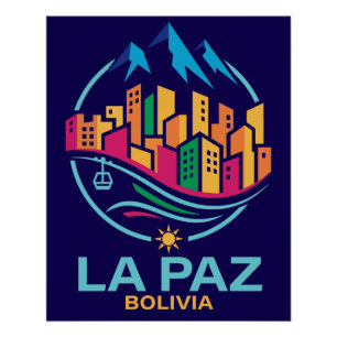Pôster La Paz Bolívia América do Sul