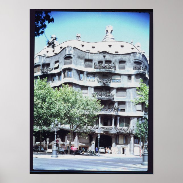 Pôster La Pedrera ou Casa Mila, 1905-10 (Frente)