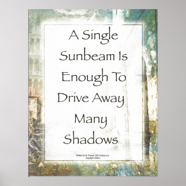 Poster La Piazza de Sunglass Prayer pela Rua Francis. (Frente)