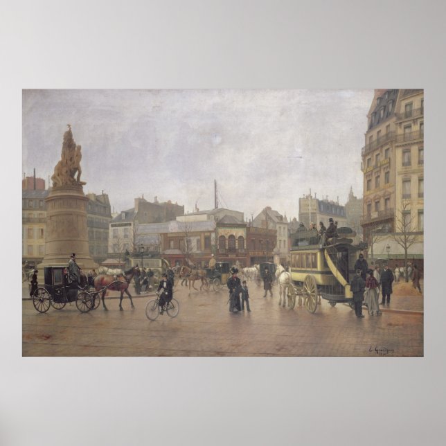 Poster La Place Clichy, Paris, 1896 (Frente)