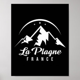 Poster La Plagne França Ski Resort Skiting Snowboard So