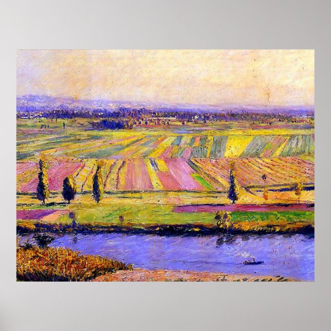 Poster La Plaine de Gennevilliers de Caillebotte (Frente)