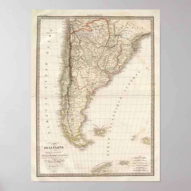 Pôster La Plata, Chili, Patagonie - Chile (Frente)