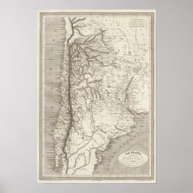 Pôster La Plata e Chile (Frente)