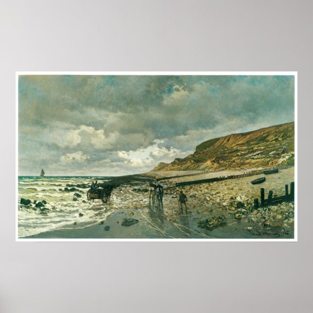 Pôster La Pointe de La Heve, 1865 Claude Monet (Frente)