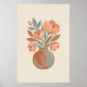Poster La poire Modern Minimalista Boho Bouquet Floral