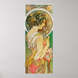 Pôster La Primevere, Mucha