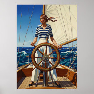 Poster LA REGATIÈRE (Yachtswoman)