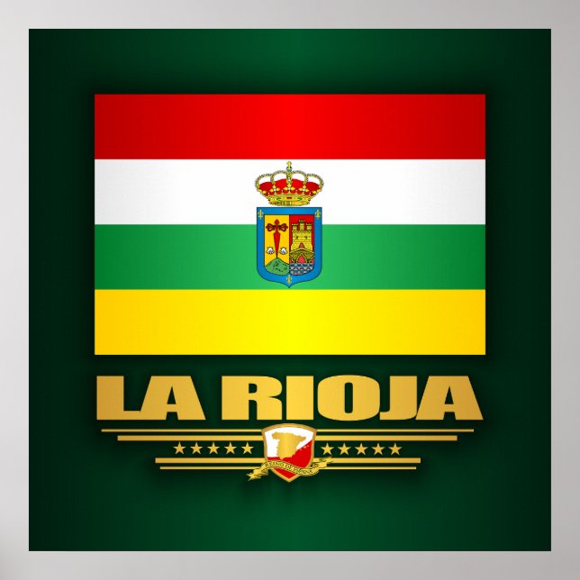 Pôster La Rioja Flag (Frente)