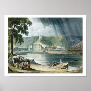 Pôster La Roche, das "vistas no Seine", gravado por T