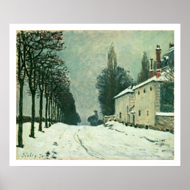 Pôster La Route de Louveciennes, Hiver, 1874 (Frente)