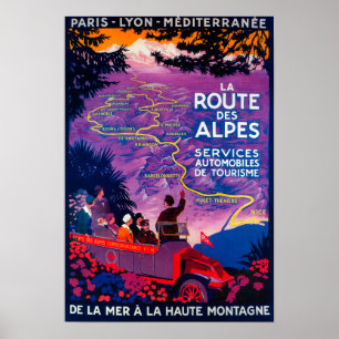 Pôster La Route Des Alpes Vintage PosterEurope