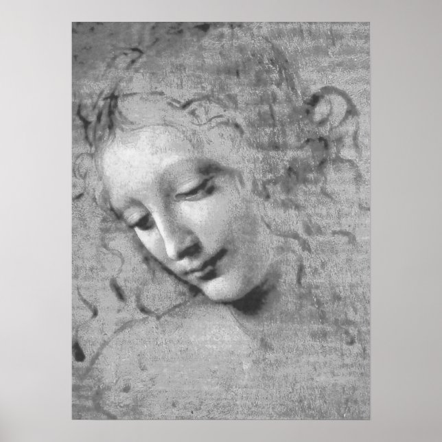 Poster La Scapigliata por Leonardo da Vinci (Frente)