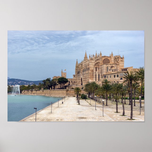 Poster La Seu, the Cathedral of Palma de Mallorca - Spain (Frente)