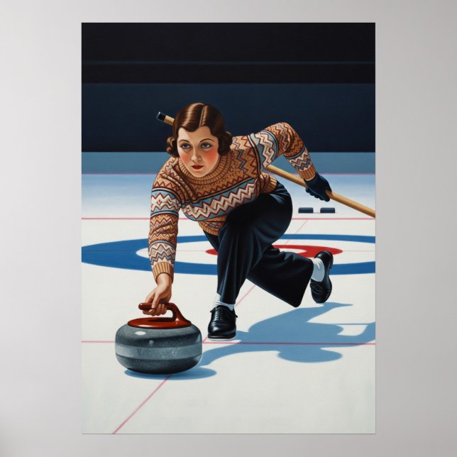 Poster LA STRATÈGE DU CURLING (O Estratégico de Curling) (Frente)