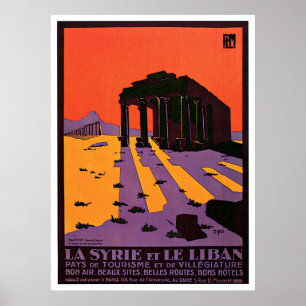 Pôster La Syrie e Le Liban/vintage de Palmyre France