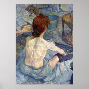 Poster La Toilette Rousse - Pintura de Toulouse-Lautrec