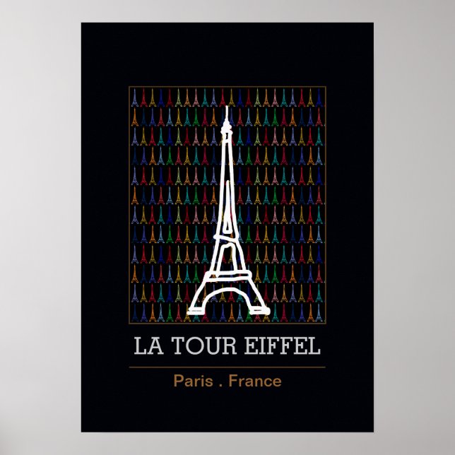 Pôster La Tour Eiffel / decoração francesa (Frente)