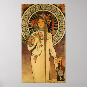 Poster La Trappistine by Alfons Mucha - Art Nouveau