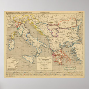 Poster La Turquie, la Grece e l'Italie de 1700 um 1840