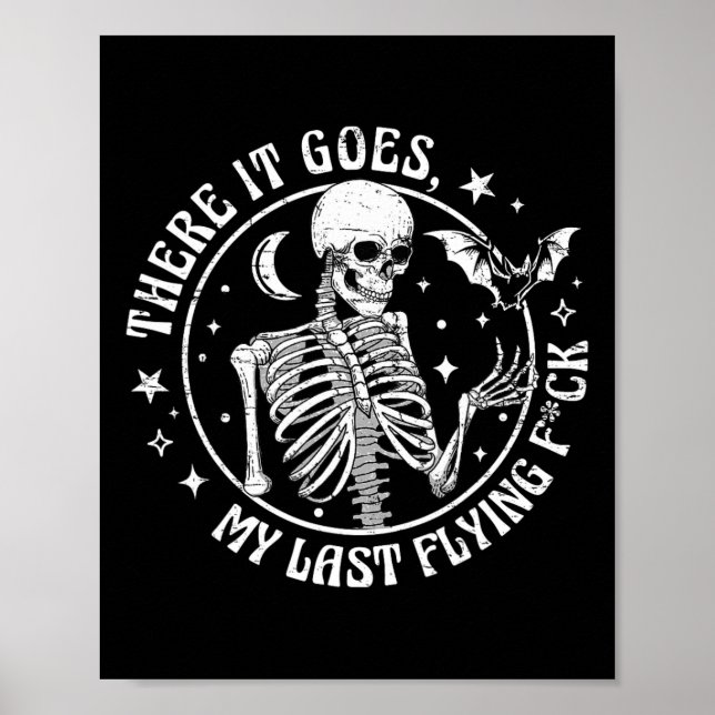 Poster Lá Vai O Meu Último Esqueleto De Halloween (Frente)