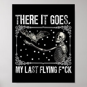Poster Lá Vai O Meu Último Esqueleto De Voo Engraçado Ha