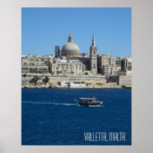 Poster La Valletta Malta Landscape Vacscape Souvenir