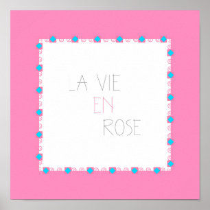 Pôster La Vie En Rose - Life In Pink - French