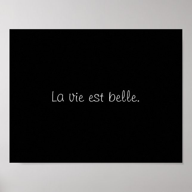 Pôster La vie est belle. (A vida é bela.) (Frente)