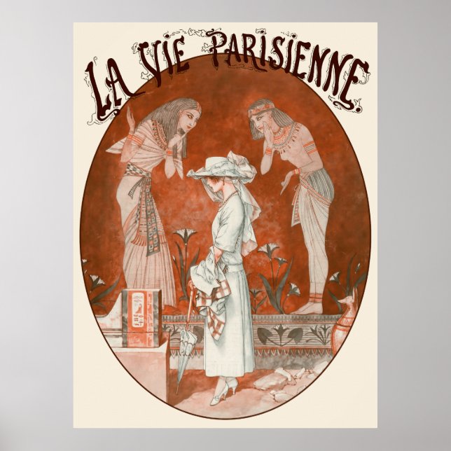 Poster La Vie Parisienne - Devant les sarcophages du Louv (Frente)