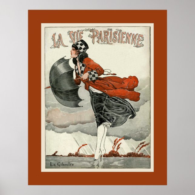 Pôster La Vie Parisienne ~ La Giboulee ~ Sleet 1918 (Frente)