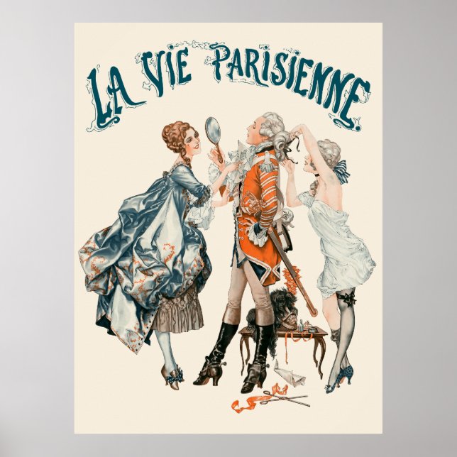 Poster La Vie Parisienne - La guerre en dentelles d'autre (Frente)