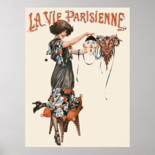 Poster La Vie Parisienne - Les masques de l'amour, Illust