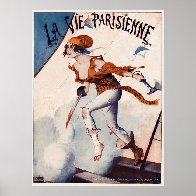 Poster La Vie Parisienne - Ohe Les Pirates!, 1917 (Frente)