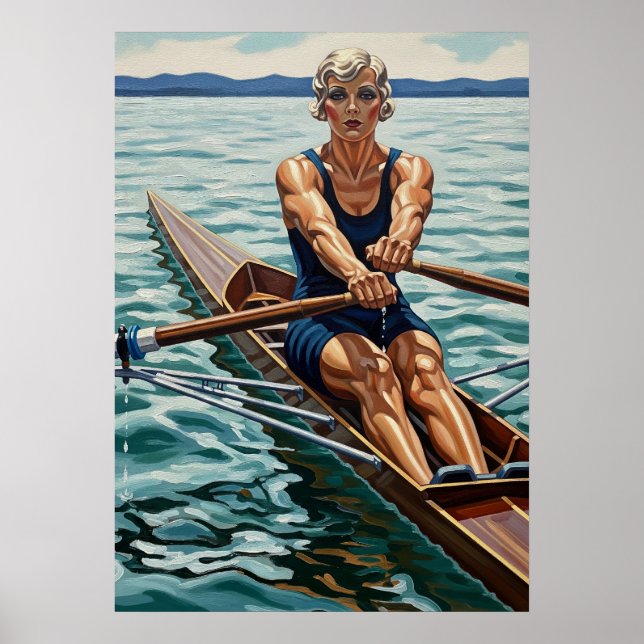 Poster LA VOGUEUSE (The Rower) - Artwor de arte original (Frente)