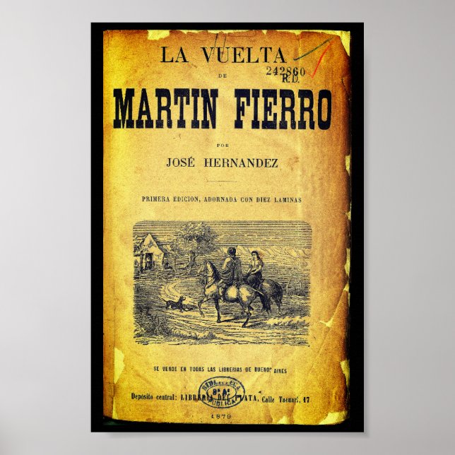 Poster La Vuelta de Martín Fierro (Cobrir, 1879, primeiro (Frente)