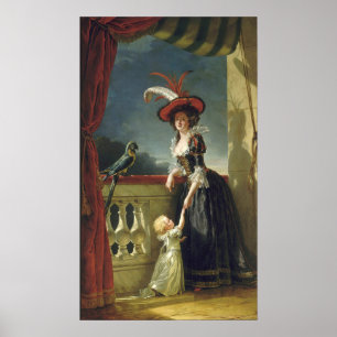 Poster Labille-Guiard - Louise-Elisabeth Com Seu Filho