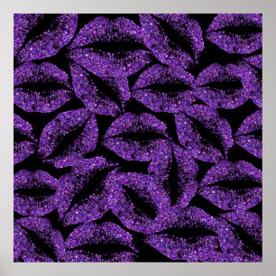 Pôster Lábios de brilho púrpura