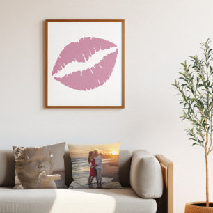 Poster Lábios Dusty Rosa Pink Lipstick