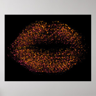 Poster Lábios modernos de arte Abstrato #2