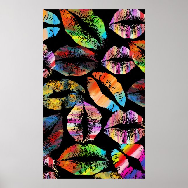 Pôster Lábios na moda nº 8 (Frente)