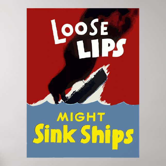 Poster Lábios Perdidos Podem Dissipar Navios (Frente)